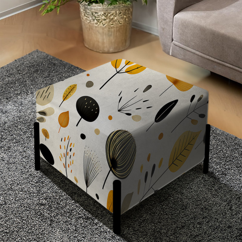 Image showcasing Design Art Mcm Minimalist Revival - Midcentury Square Ottoman | Wayfair